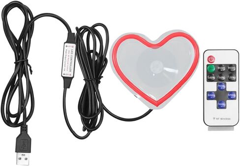Car LED Ambient Light, Love Heart USB Vehicle Neon Lighting with Remote Control for Triangle or Back Window, Car Interior Accessories for Car, Bedroom, Party (Pink) in Saudi Arabia