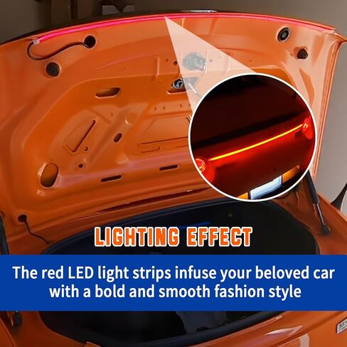 شريط إضاءة LED لغطاء الشاحنة لسيارة Mazda MX-5 Miata ND 2015-2023، لون أحمر مقاوم للماء وشريط إضاءة LED ساطع ليس لطراز 2024 فصاعدًا للتوصيل والتشغيل in Saudi Arabia