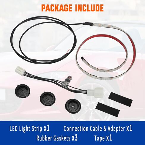 شريط إضاءة LED لغطاء الشاحنة لسيارة Mazda MX-5 Miata ND 2015-2023، لون أحمر مقاوم للماء وشريط إضاءة LED ساطع ليس لطراز 2024 فصاعدًا للتوصيل والتشغيل in Saudi Arabia