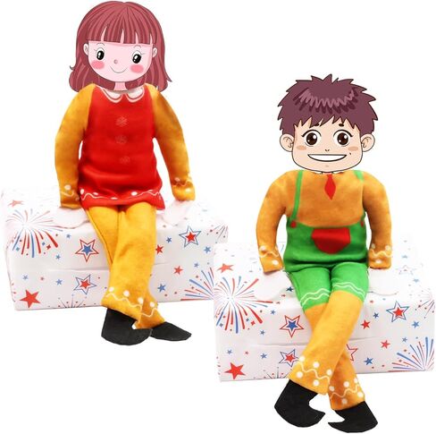 Ceiba Tree 2Pack Christmas Doll Clothes Christmas Gingerbread Man Clothing Accessories Set Xmas Doll Clothing for Happy Holidays Party Decorations in Saudi Arabia