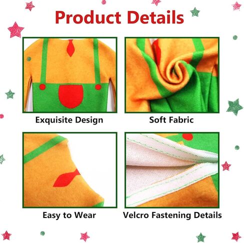 Ceiba Tree 2Pack Christmas Doll Clothes Christmas Gingerbread Man Clothing Accessories Set Xmas Doll Clothing for Happy Holidays Party Decorations in Saudi Arabia
