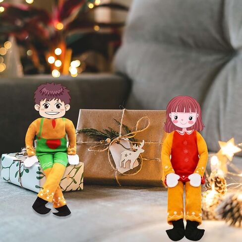 Ceiba Tree 2Pack Christmas Doll Clothes Christmas Gingerbread Man Clothing Accessories Set Xmas Doll Clothing for Happy Holidays Party Decorations in Saudi Arabia