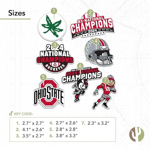 The Ohio State University Sticker OSU Buckeyes Stickers Vinyl Decals Laptop Water Bottle Car Scrapbook T2 (Type 2) in Kuwait