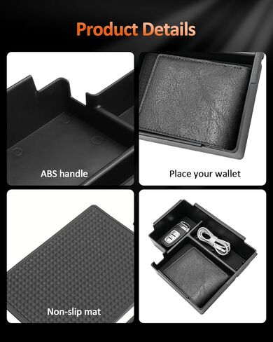 CDEFG for Ford Explorer Accessories 2024-2020 Center Console Organizer Tray (Base, XLT, ST-Line, Limited, Timberline, ST, King Ranch Platinum) Armrest Storage Box Insert Tray 2024 2023 2022 2021 in Kuwait