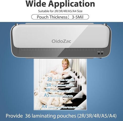 آلة تغليف 11 في 1 مع 36 ورقة تغليف، آلة تصفيح حرارية لسطح المكتب بعرض 13 بوصة لحجم الحروف، 2 تعديل لدرجة الحرارة، أداة تشذيب ورق مدمجة و3 رؤوس تقطيع - مثالية للمكتب والمدرسة والأعمال in Kuwait