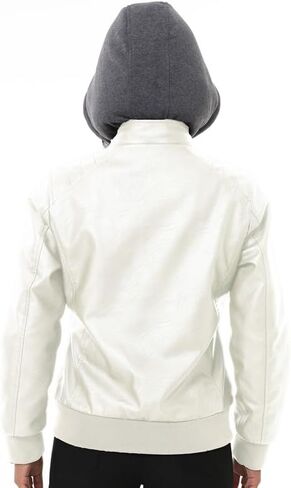 سترة نسائية من الجلد الصناعي مقاومة للماء من GGleaf سترة بومبر للدراجات النارية عتيقة من البولي يوريثان لراكبي الدراجات النارية in Kuwait