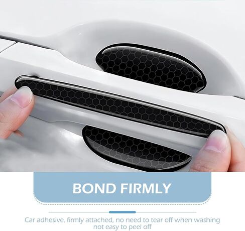 8 قطع من ملصقات حماية مقبض باب السيارة، واقي مقبض الباب التلقائي المضاد للخدش، طبقة واقية لطلاء أبواب السيارة، عالمية لمعظم السيارات (متعددة الألوان) in Kuwait