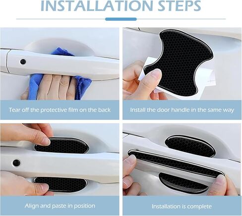 8 قطع من ملصقات حماية مقبض باب السيارة، واقي مقبض الباب التلقائي المضاد للخدش، طبقة واقية لطلاء أبواب السيارة، عالمية لمعظم السيارات (متعددة الألوان) in Kuwait