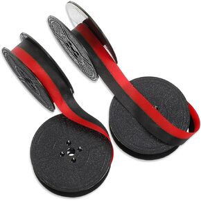 زوجان من شريط حبر الآلة الكاتبة، شريط آلة كاتبة عالمي مع حبر أسود وأحمر بديل لبكرة مزدوجة يناسب عالميًا معظم النماذج العتيقة، متين (أحمر/أسود) in Kuwait