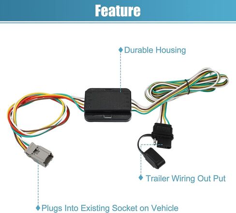 X AUTOHAUX 1 Set OV2135-001 4-Pin Trailer Wiring Harness for Acura MDX RL TL CL Integra 1994-2006 for Honda Accord CRV Element Odyssey in Saudi Arabia