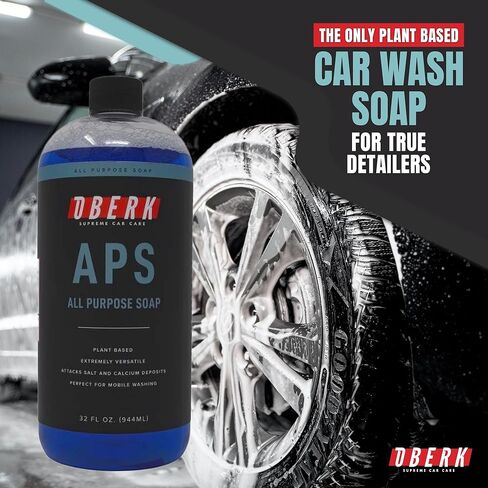 Oberk APS All Purpose Car Wash Soap – Eco-friendly, plant-based shampoo for foam cannon or hand wash. Safe for ceramic coating, interio (32) in Saudi Arabia