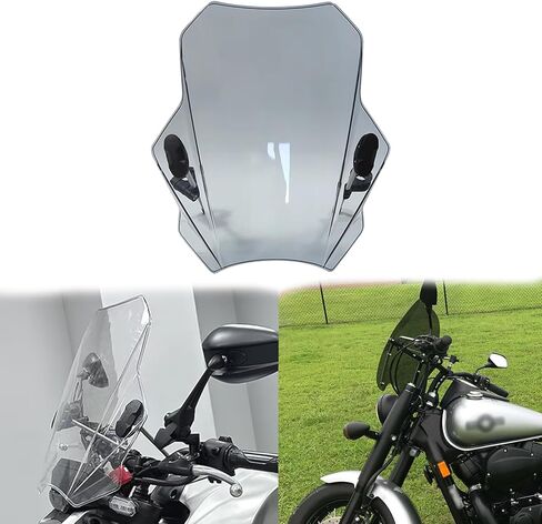Suitable for Phantom 750 SHADOW windshield, windshield with bracket, motorcycle accessories, shadow phantom 750 2023 2024 (Light Gray) in Saudi Arabia