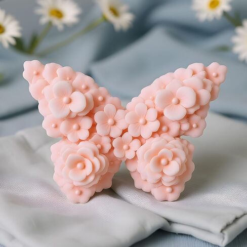 Floral Butterfly Candle Molds Flower Butterfly Candle Silicone Mold for Candle Home Decorate Candle Making Aromatherapy Gypsum Candles Clay Craft in Saudi Arabia