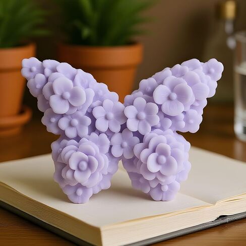 Floral Butterfly Candle Molds Flower Butterfly Candle Silicone Mold for Candle Home Decorate Candle Making Aromatherapy Gypsum Candles Clay Craft in Saudi Arabia