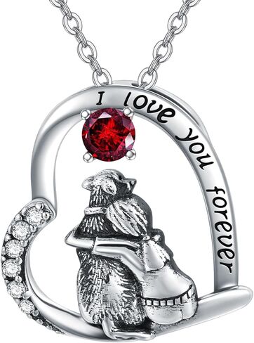 SIMONLY Mothers Day Gifts 925 Sterling Silver Dog Necklace Dog Pendant Necklace for Girls Dog Memorial Jewelry Gifts for Women Dog Lovers in Kuwait