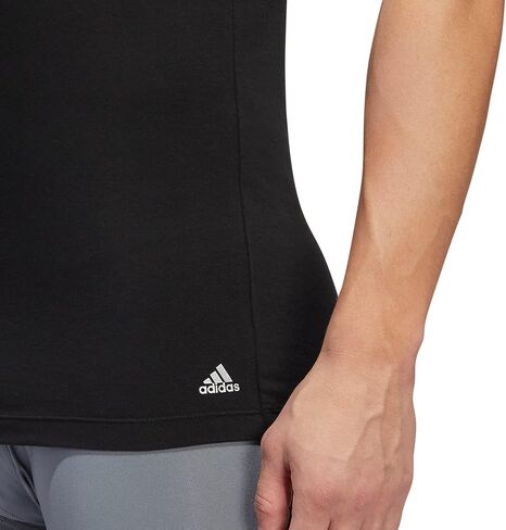 adidas Men's Stretch Cotton Tank Top Undershirts (2-Pack), White/White, X-Large in Saudi Arabia