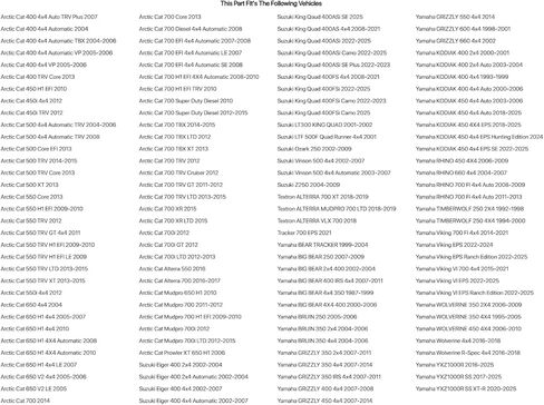 تاسك U-المفاصل عدة خط القيادة الخلفية الجبهة U-المشترك لياماها كودياك 450 4x4 السيارات 2003-2006,2018-2024 in Kuwait