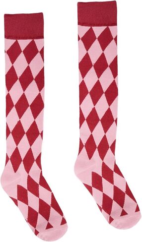 البنفسجي ضباب مضحك Argyle جوارب طويلة إلى الركب للنساء الفتيات الجدة الملونة Argyle منقوشة الركبة عالية أنبوب جوارب رياضية هدية in Kuwait