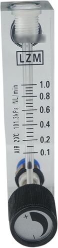 1pc 0.1-1 0.2-2 0.3-3 0.5-5 1-10LPM Push In Fit 6/8/10mm OD Tube Air Panel Flowmeter Rotameter With Valve LZM-4T(Tube OD 10mm,0.1-1LPM) in Saudi Arabia