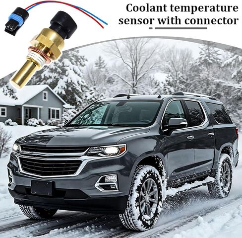 Car Engine Coolant Temperature Sensor, Vehicles Cooling Water Temp Sensor with Connector Pigtail Harness, Automotive OEM# 19236568 Replacement, Compatible with Avalanche Cobalt Aveo in Saudi Arabia