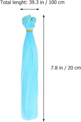 Garneck 6pcs Multi-Color Doll Hair for Crafts: Heat Resistant Straight Doll Wig Set for Rerooting Synthetic Fiber Hair Extensions Accessories Making Dolly & Figurine Supplies(7.87in) in Saudi Arabia