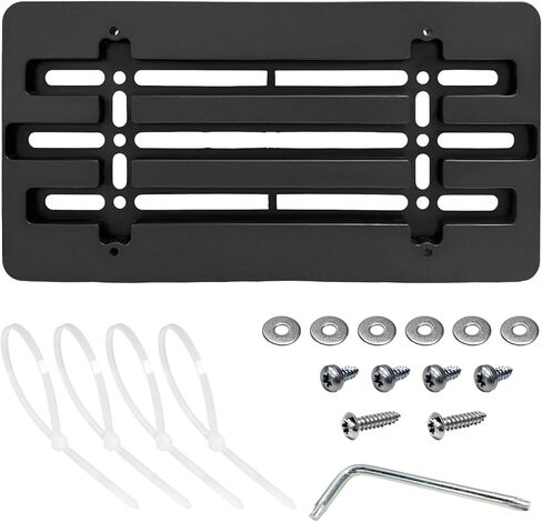 License Plate Frame Bracket Holder, Car License Plate Bracket Mounting Kit with Screws, Universal Front & Rear Bumper License Plate Holder Mount Adapter, Car Accessories in Saudi Arabia