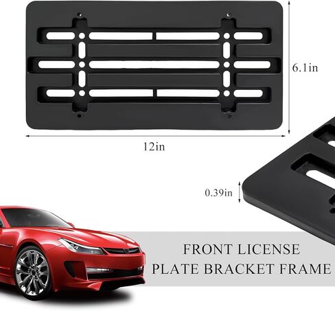 License Plate Frame Bracket Holder, Car License Plate Bracket Mounting Kit with Screws, Universal Front & Rear Bumper License Plate Holder Mount Adapter, Car Accessories in Saudi Arabia