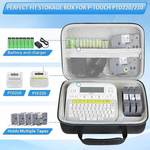 Case Compatible with Brother p Touch ptd220 d210 Portable Storage Holder Case Fits Brother Label Maker (Box Only) in Saudi Arabia