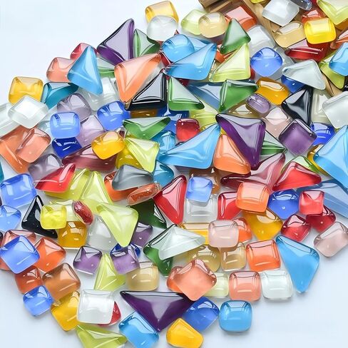 Mosaic Tiles for Crafts 200g, Vase Fillers for Centerpieces, Mosaic Glass Pieces for Garden, Home Decoration, DIY Art Projects in Saudi Arabia