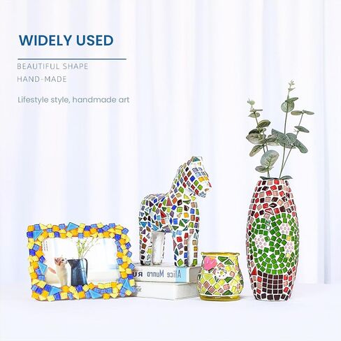 Mosaic Tiles for Crafts 200g, Vase Fillers for Centerpieces, Mosaic Glass Pieces for Garden, Home Decoration, DIY Art Projects in Saudi Arabia