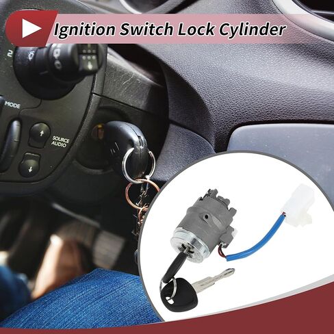 1 Set Ignition Lock Cylinder for Hyundai Accent High/Middle Grade 2006-2011 Ignition Switch Door Lock Cylinder No.819051E000/819201EA00 Metal in Saudi Arabia