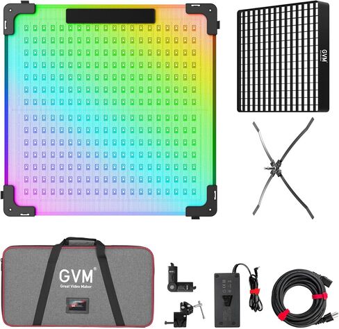 GVM 200W Flexible Led Video Light with Bluetooth Control, 360 Full Color RGB Studio Light, 2000K-10000K Foldable Photography Light with Softbox, 16 Kinds Lighting Scene, 1400pcs Led Beads in Saudi Arabia