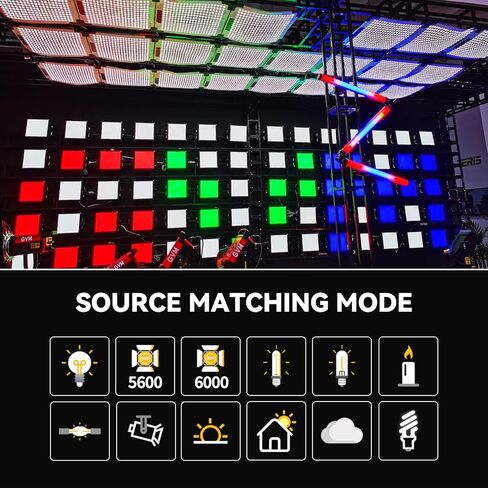 GVM 200W Flexible Led Video Light with Bluetooth Control, 360 Full Color RGB Studio Light, 2000K-10000K Foldable Photography Light with Softbox, 16 Kinds Lighting Scene, 1400pcs Led Beads in Saudi Arabia