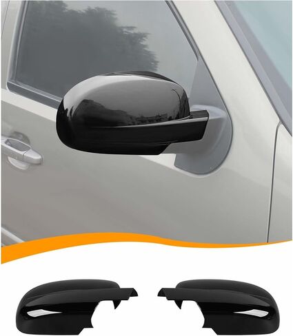 Black Fully Mirror Caps Covers Compatible with 2007-2014 Chevy Silverado GMC Sierra Avalanche Tahoe Suburban Yukon Escalade ESV Side View Door Mirror Cover Caps (Left Right) in Saudi Arabia