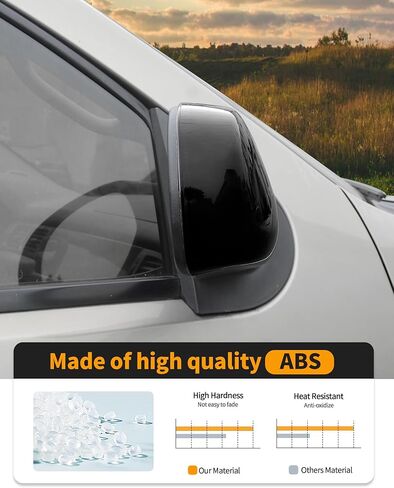 Black Fully Mirror Caps Covers Compatible with 2007-2014 Chevy Silverado GMC Sierra Avalanche Tahoe Suburban Yukon Escalade ESV Side View Door Mirror Cover Caps (Left Right) in Saudi Arabia