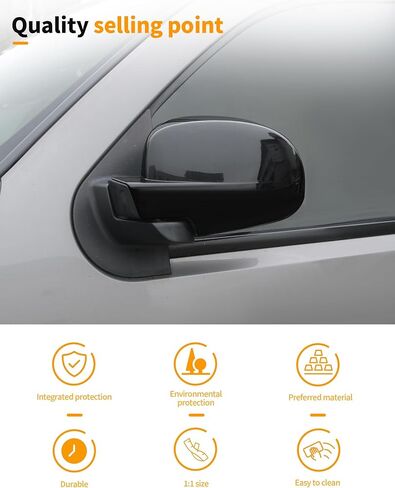 Black Fully Mirror Caps Covers Compatible with 2007-2014 Chevy Silverado GMC Sierra Avalanche Tahoe Suburban Yukon Escalade ESV Side View Door Mirror Cover Caps (Left Right) in Saudi Arabia