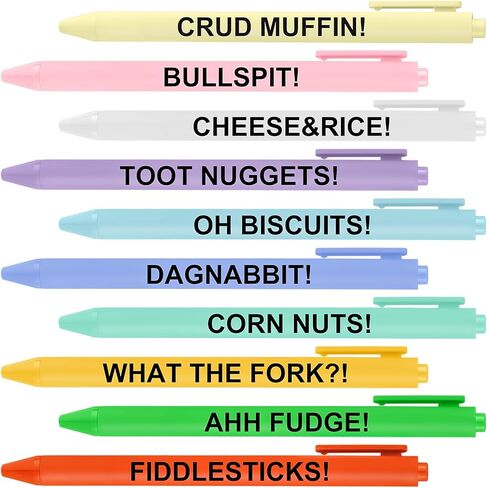 Crtiin 10 Pcs Funny Work Pens for Adults Snarky Office Pens with Funny Sayings Complaining Negative Quotes Pens Black Ink Ballpoint Pen Novelty Gifts for Women Men Colleague Office Supplies(Negative) in Saudi Arabia