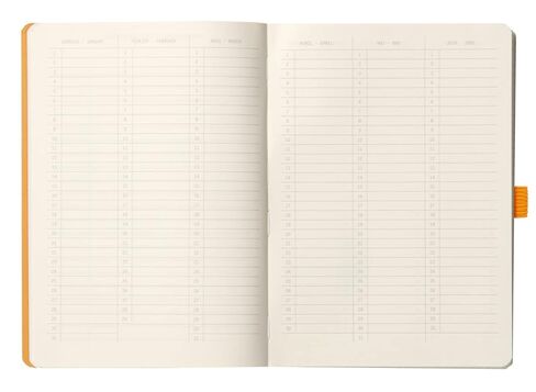 RHODIA 117806C - دفتر ملاحظات ناعم Bullet Journal Goalbook Peacock - A5 - نقطة منقط - 240 صفحة - ورق كليرفونتين عاجي 90 جم - شريطين، إغلاق مرن - غطاء من الجلد الصناعي in Saudi Arabia