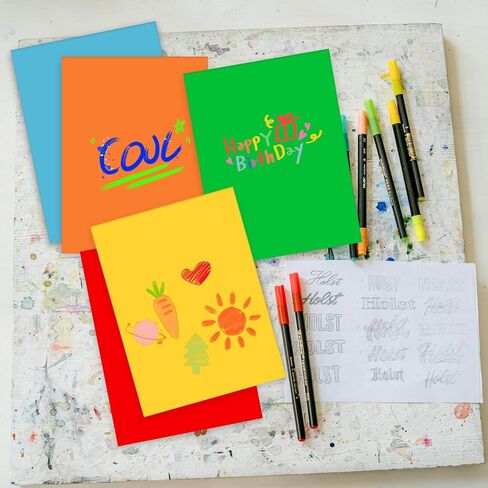 600 ورقة ملونة مقاس 8.5 × 11 - ورق طباعة ملون بوزن 22 رطل/80 جرامًا للمتر المربع أوريغامي مزدوج الجوانب للأعمال الفنية اليدوية، 5 ألوان باستيل in Kuwait