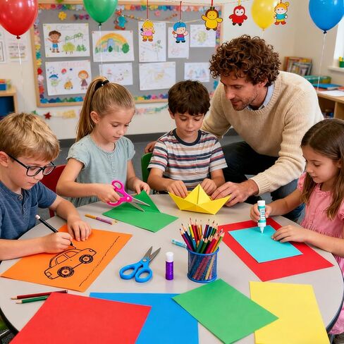 600 ورقة ملونة مقاس 8.5 × 11 - ورق طباعة ملون بوزن 22 رطل/80 جرامًا للمتر المربع أوريغامي مزدوج الجوانب للأعمال الفنية اليدوية، 5 ألوان باستيل in Kuwait