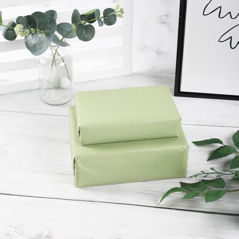 100 Sheets 20 * 14 Inches Green Tissue Paper for Gift Wrapping, Sage Green Wrapping Tissue for Gift Bags for Baby Shower Wedding Birthday DIY Craft (Sage Green) in Saudi Arabia