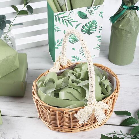 100 Sheets 20 * 14 Inches Green Tissue Paper for Gift Wrapping, Sage Green Wrapping Tissue for Gift Bags for Baby Shower Wedding Birthday DIY Craft (Sage Green) in Saudi Arabia