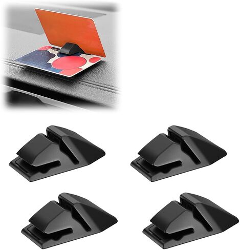 Car Dashboard Card Holder, Self-Adhesive Automotive Business Card Organizer Clip, Portable Auto Temporary Parking Ticket Organizer, Vehicle Interior Storage Accessories (2PCS) in Saudi Arabia