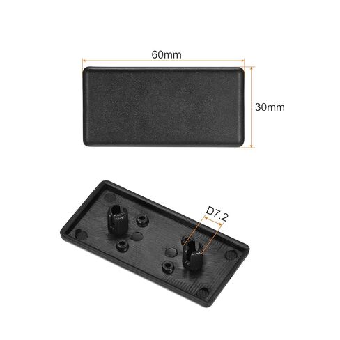 Single Hole Rectangle Aluminum Extrusion End Cap [for Aluminum bar end,Storage Rack] - 40x80mm / 10pcs in Saudi Arabia