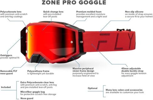 Fly Racing Zone Pro Goggles for Motocross & Off-Road Riding in Saudi Arabia