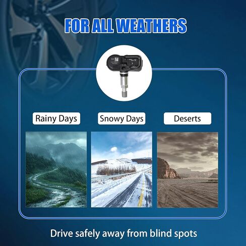 Set of 4 TPMS Sensor 42607-33021 Tire Pressure Monitor Sensor 315MHz Compatible for Toyota Lexus Scion Pontiac Camry Corolla Rav4 Highlander Prius Sienna 4Runner Tacoma Replace#42607-33011 PMV-107J in Kuwait