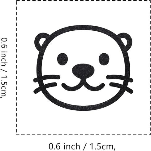 Otter Face Rubber Stamp, 3/5 Inch Small Mini Stamp for Scrapbooking Card Making Planner in Saudi Arabia