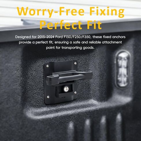 4 قطع من Auovo لسرير الشاحنة، لوحات دعامات ربط للأسفل لسيارة Ford F150 F250 F350 2015-2023، استبدال FL3Z-9928408-AB ملحقات لوحة تقوية خطاف تحميل السرير مع 18 قطعة براغي توركس وأداة تثبيت in Saudi Arabia