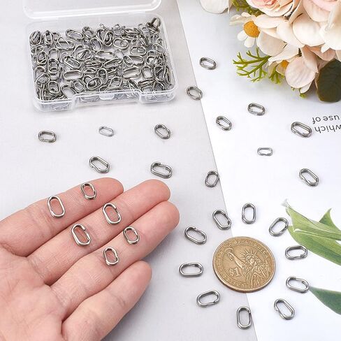 PH PandaHall 150pcs 3 Sizes Double Jump Rings, 304 Stainless Steel Oval Split Rings 7/8/10mm Double Loop Ring Small Key Rings Linking Ring for Pendant Key Chain Jewelry Making Fishing in Saudi Arabia