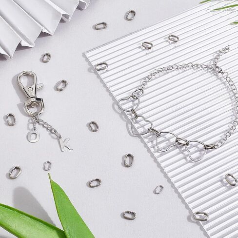 PH PandaHall 150pcs 3 Sizes Double Jump Rings, 304 Stainless Steel Oval Split Rings 7/8/10mm Double Loop Ring Small Key Rings Linking Ring for Pendant Key Chain Jewelry Making Fishing in Saudi Arabia